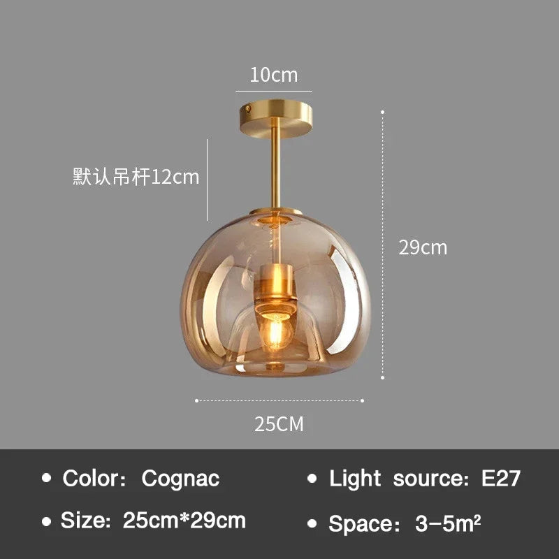 EssenceGlow - Lámpara de techo de cristal minimalista