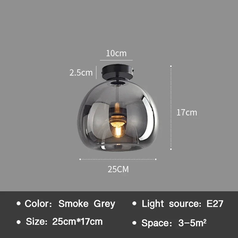 EssenceGlow - Lámpara de techo de cristal minimalista
