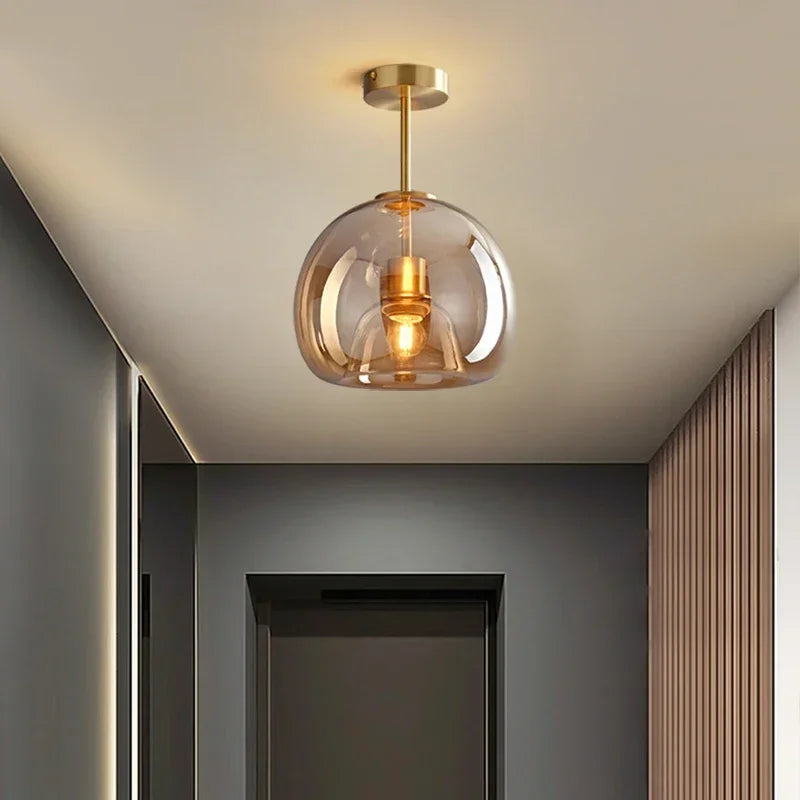 EssenceGlow - Lámpara de techo de cristal minimalista