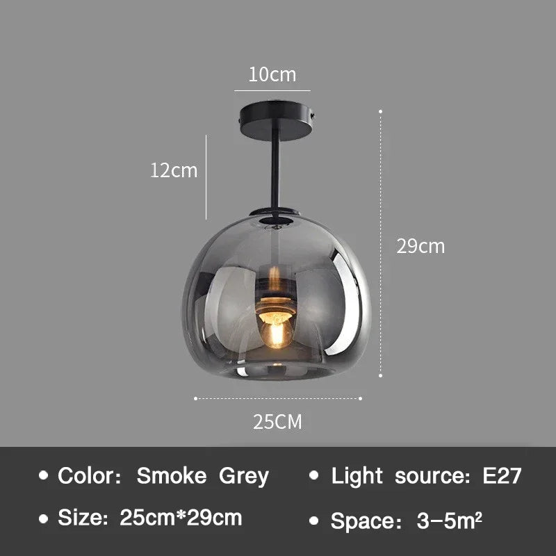 EssenceGlow - Lámpara de techo de cristal minimalista