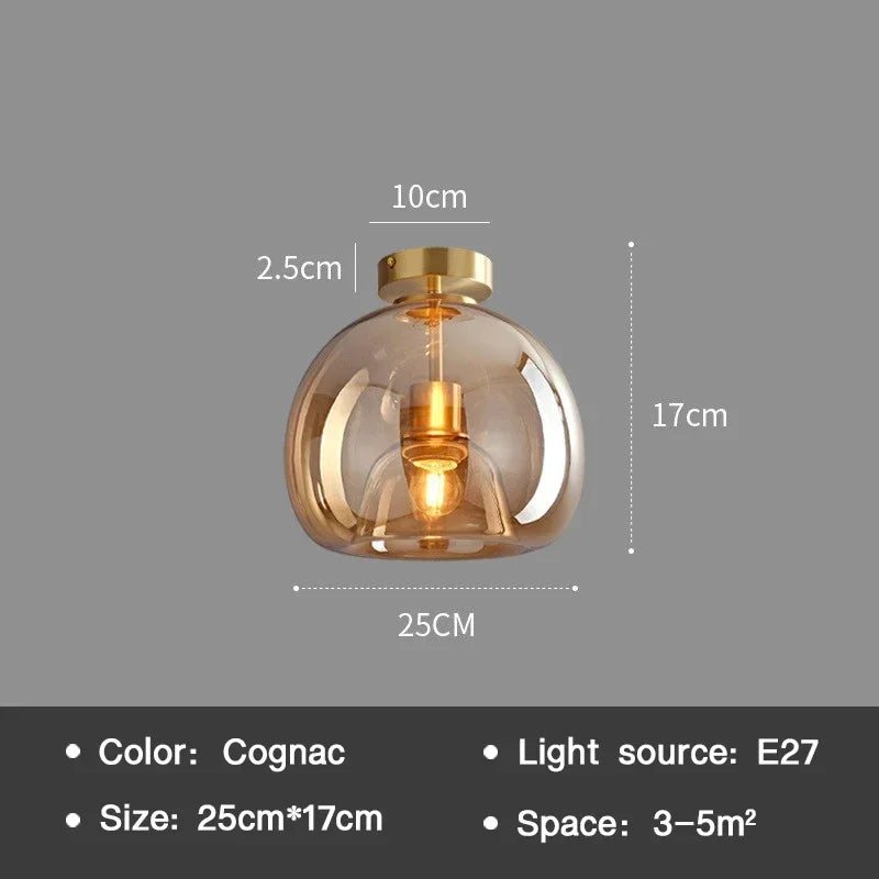 EssenceGlow - Lámpara de techo de cristal minimalista