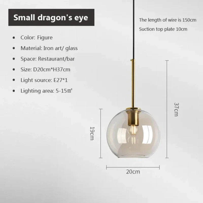 LoftLuxe - Lámpara colgante escandinava de cristal