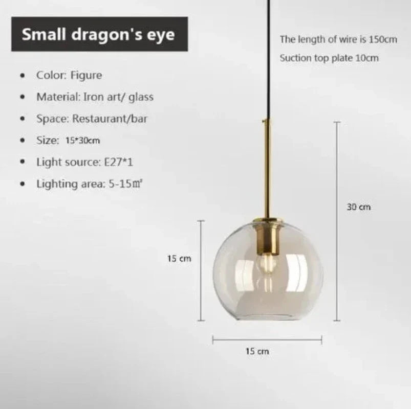 LoftLuxe - Lámpara colgante escandinava de cristal