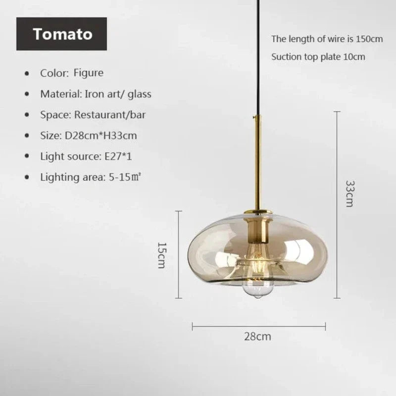 LoftLuxe - Lámpara colgante escandinava de cristal