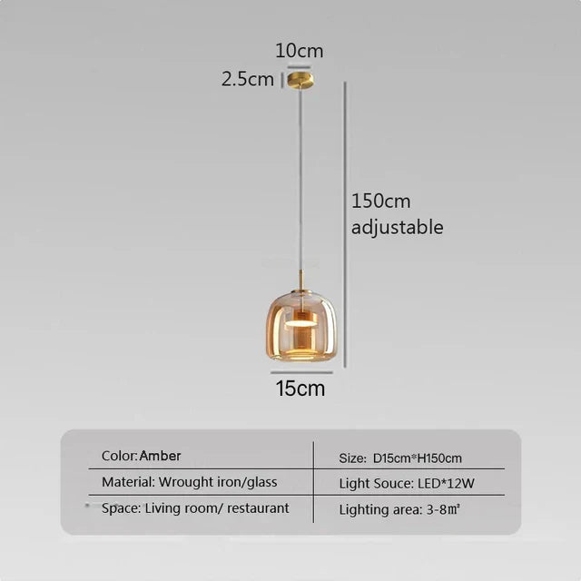 ClearAura - Lámpara de cristal minimalista