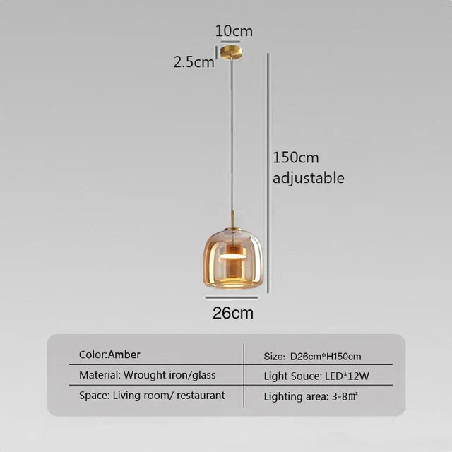 ClearAura - Lámpara de cristal minimalista