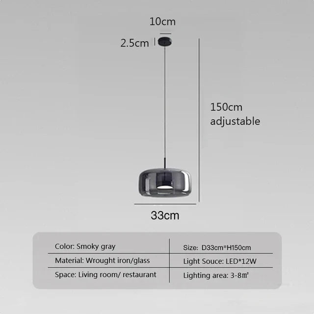 ClearAura - Lámpara de cristal minimalista