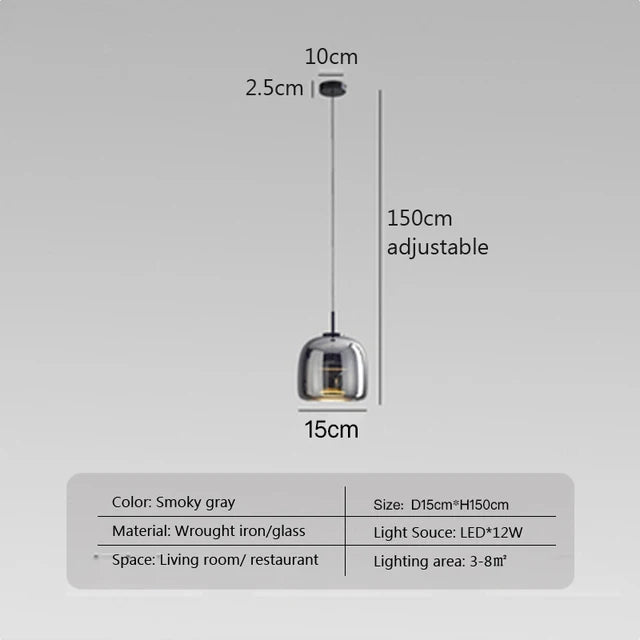 ClearAura - Lámpara de cristal minimalista