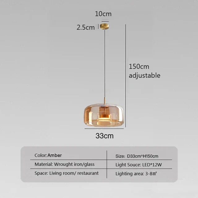 ClearAura - Lámpara de cristal minimalista
