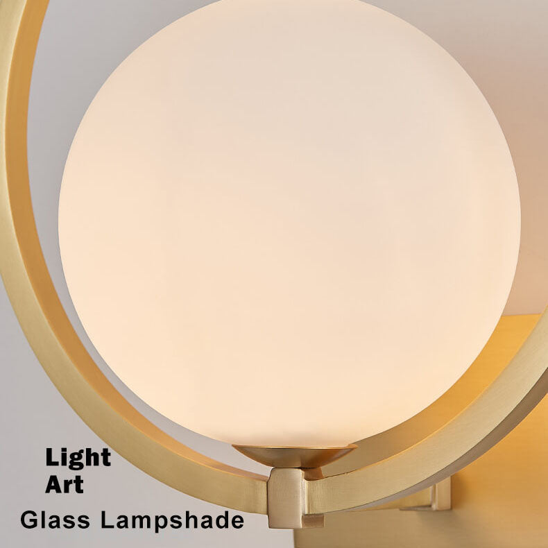 GloedSphere - Moderne wandlamp met ronde glazen bol en 1 lichtpunt