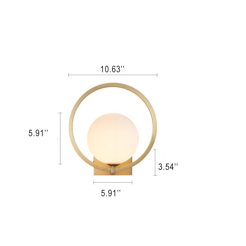 GloedSphere - Moderne wandlamp met ronde glazen bol en 1 lichtpunt