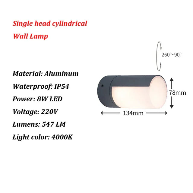 GlowGuard - Moderne LED-Wandlamp voor Buiten