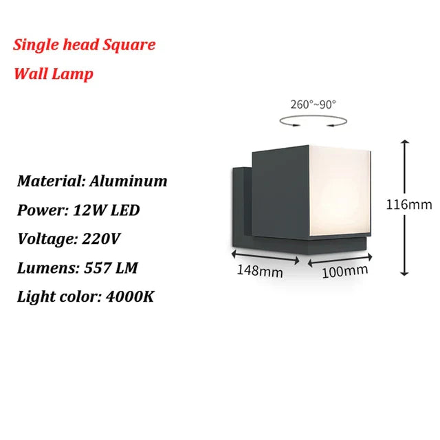 GlowGuard - Moderne LED-Wandlamp voor Buiten