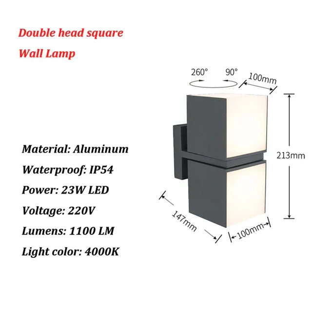 GlowGuard - Moderne LED-Wandlamp voor Buiten