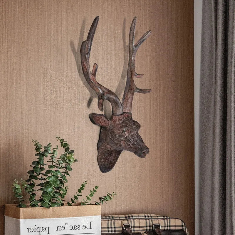 RusticReindeer - Gewei Wanddecoratie