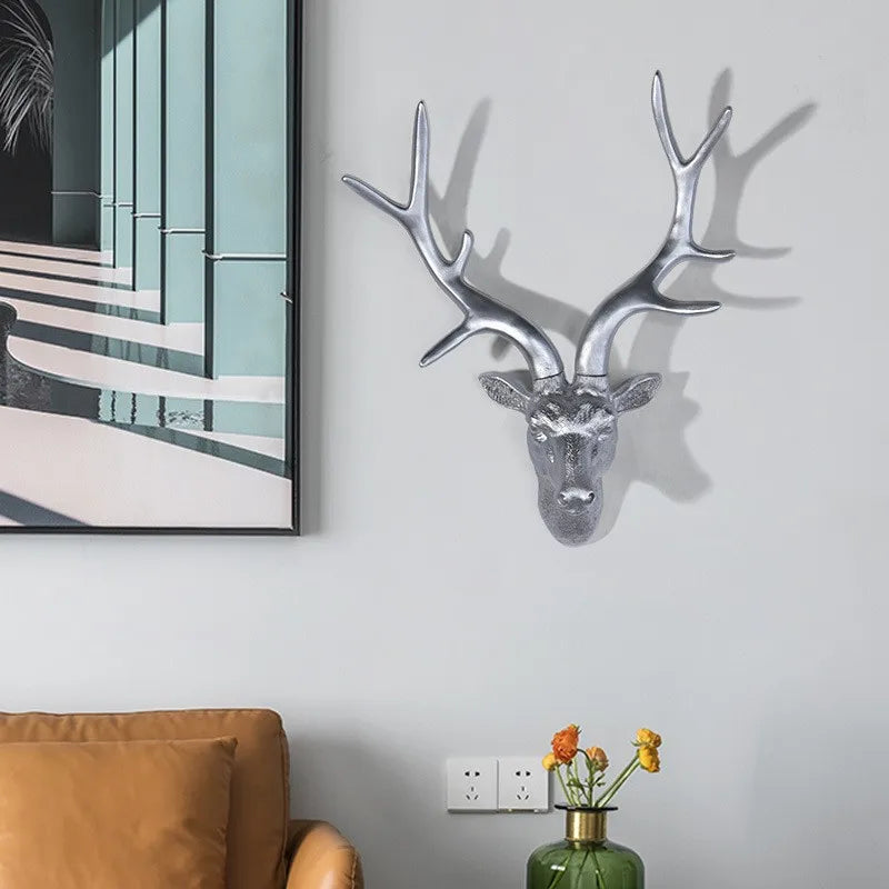 RusticReindeer - Gewei Wanddecoratie