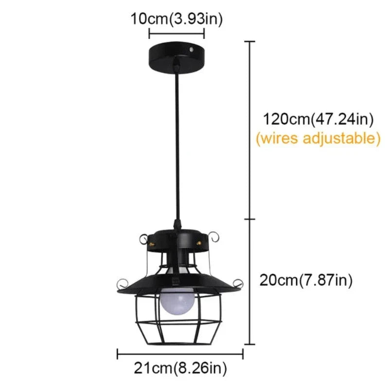 AntiqueCage - Industriële Hangende Plafondlamp