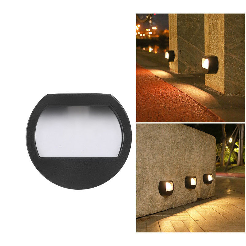 EcoBright - Waterdichte LED-solar terraslampen voor buiten, rond en vierkant