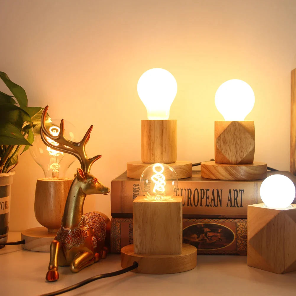 WoodWhimsy - Lámpara decorativa retro Houten