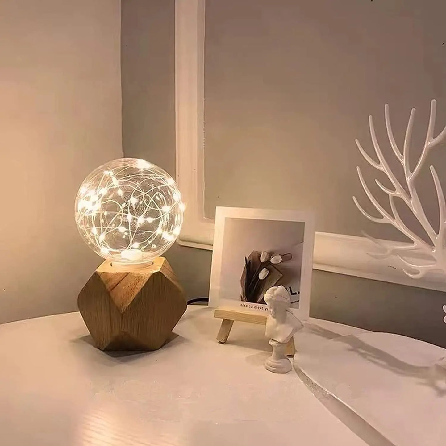 WoodWhimsy - Lámpara decorativa retro Houten