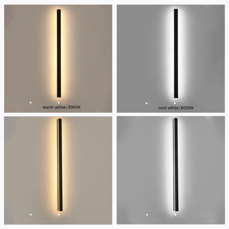 Edge Moderne Design LED Wandlampen Zwart Metaal voor Tuin en Hal