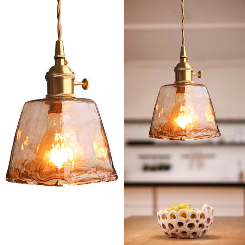 Levy Retro LED Hanglampen Gouden Metaal Glas Slaapkamer Woonkamer Eetkamer