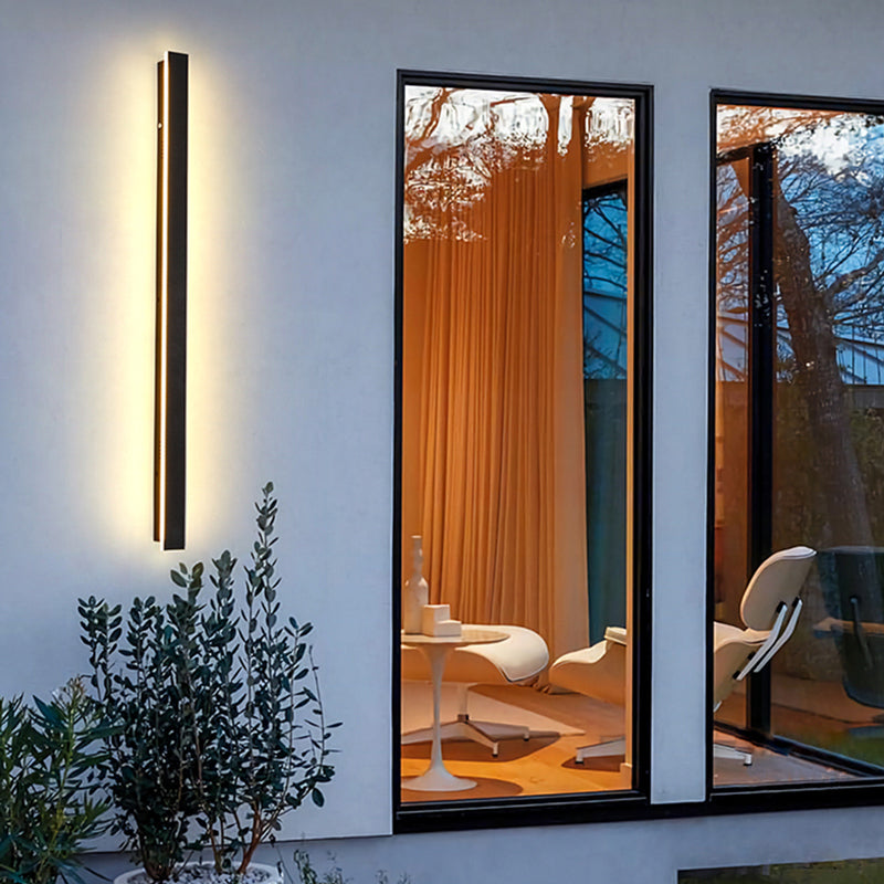 Edge Moderne Design LED Wandlampen Zwart Metaal voor Tuin en Hal