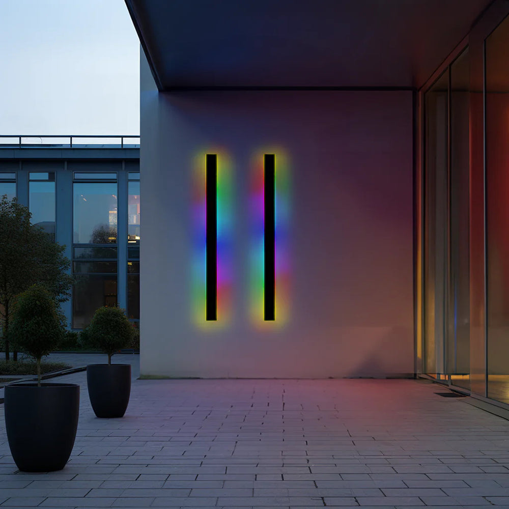 Edge Moderne Design LED Wandlampen Zwart Metaal voor Tuin en Hal