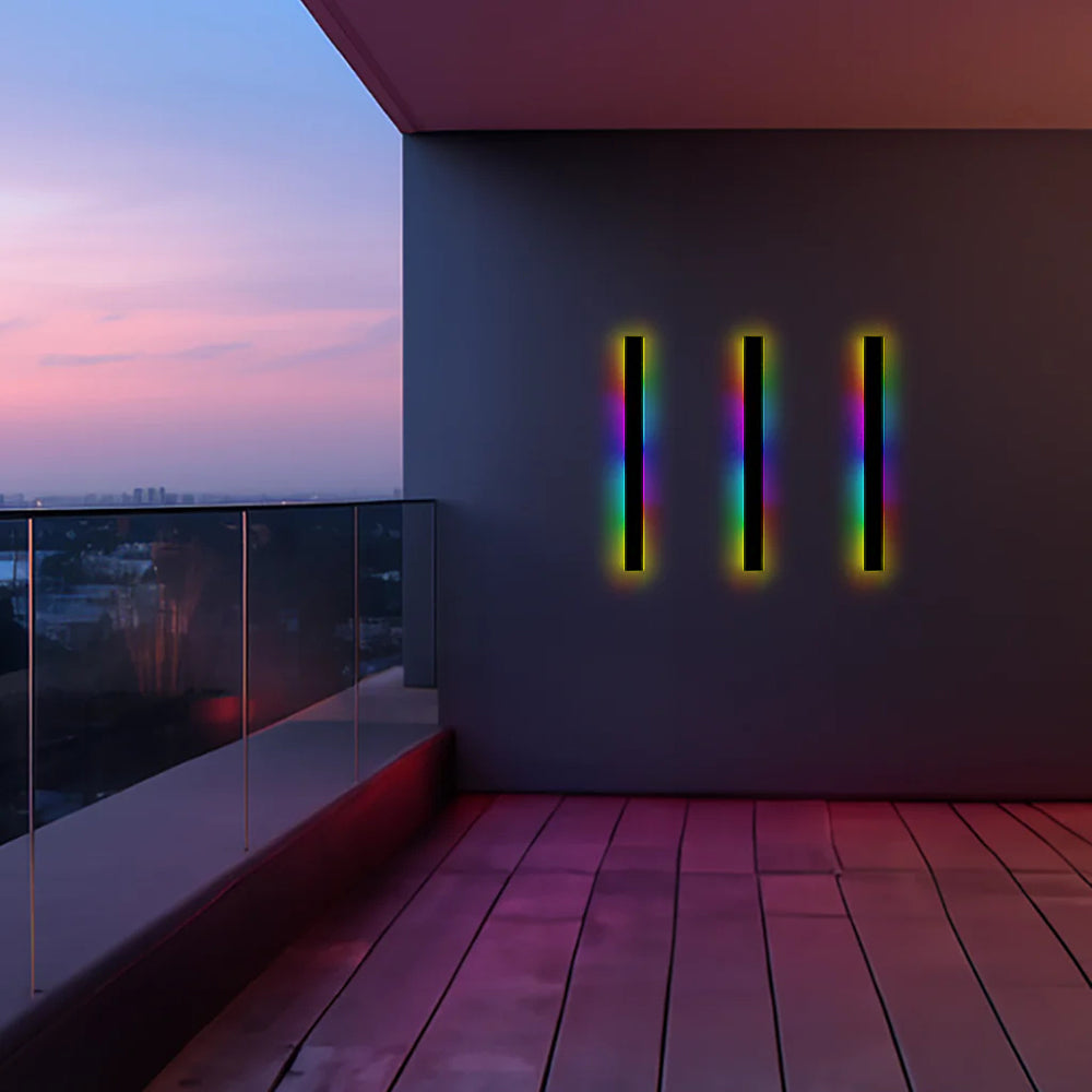 Edge Moderne Design LED Wandlampen Zwart Metaal voor Tuin en Hal