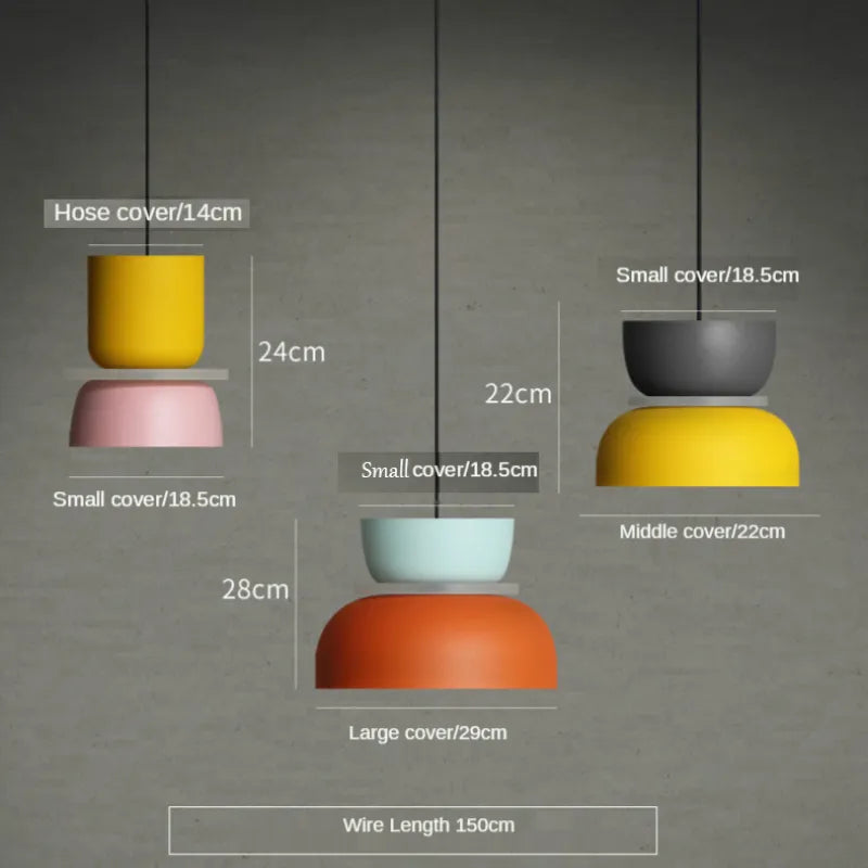 LuminaGlow - Lámpara colgante moderna en estilo escandinavo Macaron Stijl